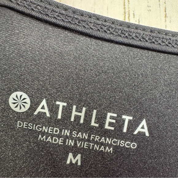 Athleta Sunlover Hilo UPH Asymmetrical Black Athletic Stretch Dress Scoop Neck - Picture 4 of 11